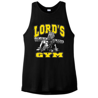 Lords Gym LordS The Sin Of World Jesus Ladies PosiCharge Tri-Blend Wicking Tank