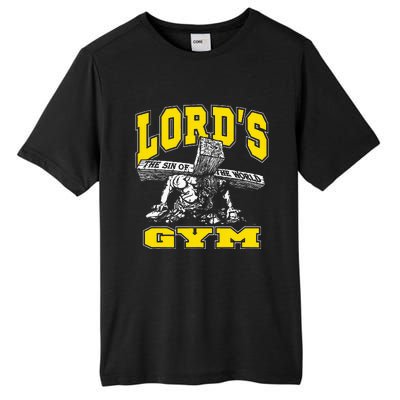 Lords Gym LordS The Sin Of World Jesus Tall Fusion ChromaSoft Performance T-Shirt