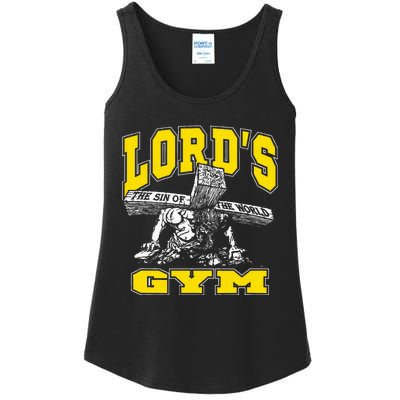 Lords Gym LordS The Sin Of World Jesus Ladies Essential Tank