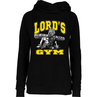 Lords Gym LordS The Sin Of World Jesus Womens Funnel Neck Pullover Hood