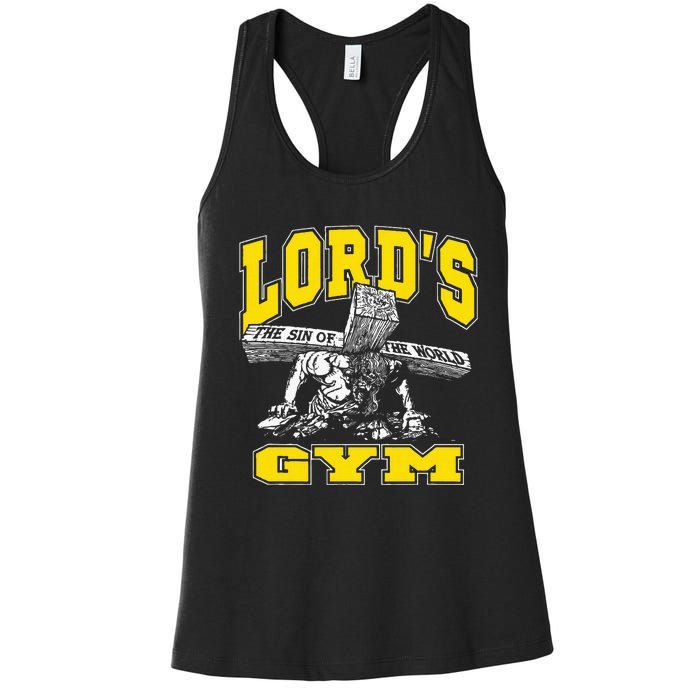 Lords Gym LordS The Sin Of World Jesus Women's Racerback Tank