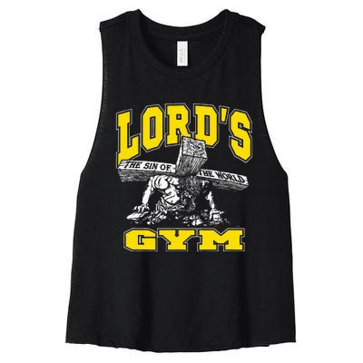 Lords Gym LordS The Sin Of World Jesus Women's Racerback Cropped Tank