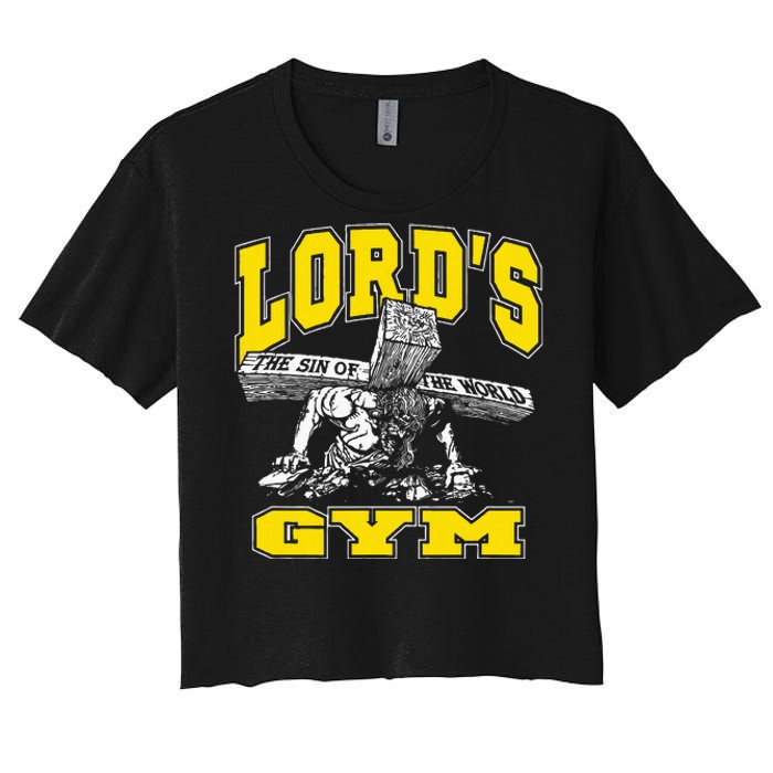 Lords Gym LordS The Sin Of World Jesus Women's Crop Top Tee