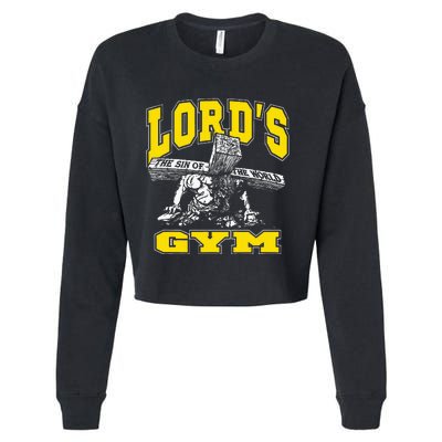 Lords Gym LordS The Sin Of World Jesus Cropped Pullover Crew