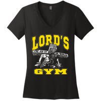 Lords Gym LordS The Sin Of World Jesus Women's V-Neck T-Shirt