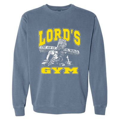 Lords Gym LordS The Sin Of World Jesus Garment-Dyed Sweatshirt