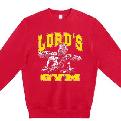 Lords Gym LordS The Sin Of World Jesus Premium Crewneck Sweatshirt