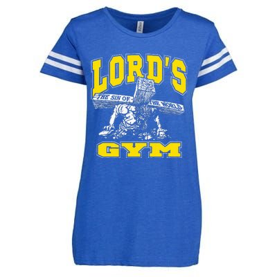 Lords Gym LordS The Sin Of World Jesus Enza Ladies Jersey Football T-Shirt