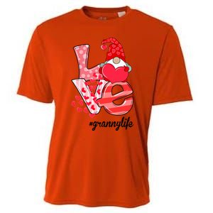 Love Granny Life Gnomie Valentine's Day Gift Granny Gift Cooling Performance Crew T-Shirt