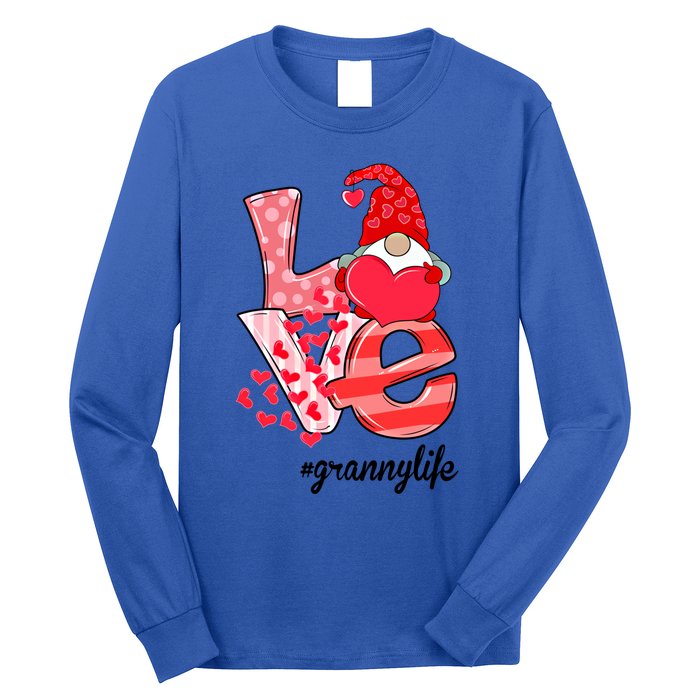 Love Granny Life Gnomie Valentine's Day Gift Granny Gift Long Sleeve Shirt