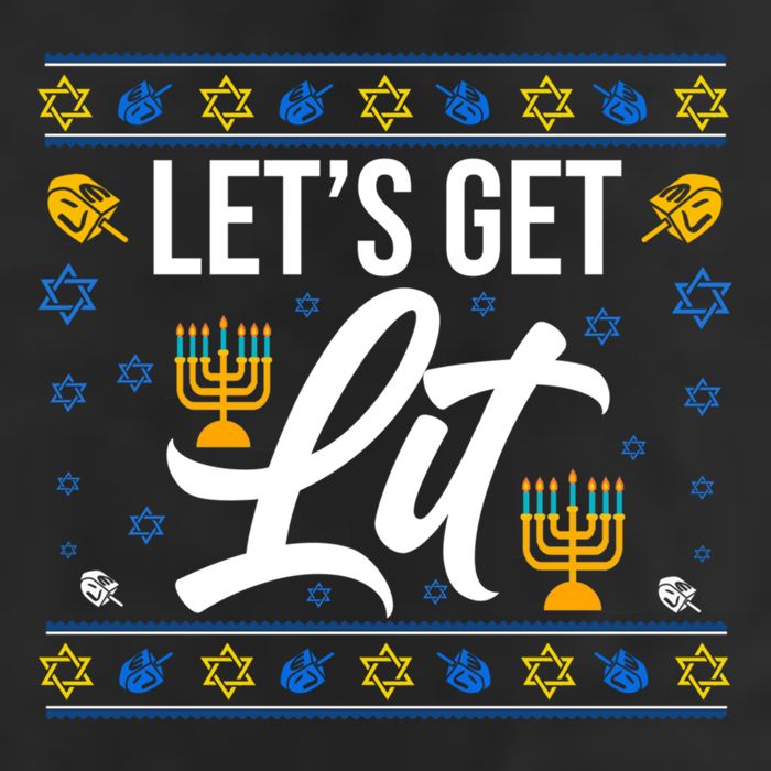 LetS Get Lit Funny Christmas Hanukkah Jewish Gift 11oz C Handle Ceramic Mug