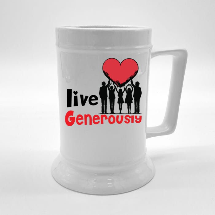 Live Generously Beer Stein