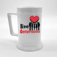 Live Generously Beer Stein