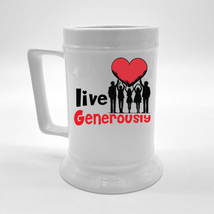 Live Generously Beer Stein