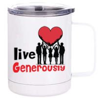 Live Generously 12 oz Stainless Steel Tumbler Cup