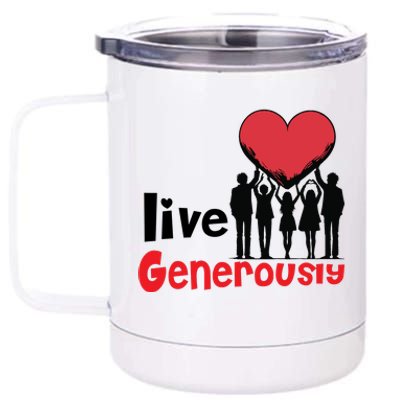 Live Generously 12 oz Stainless Steel Tumbler Cup