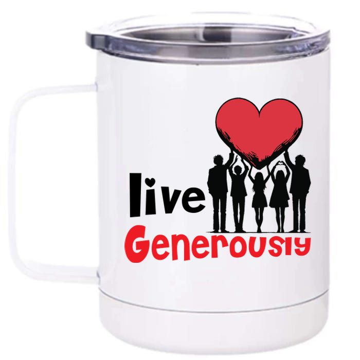 Live Generously 12 oz Stainless Steel Tumbler Cup