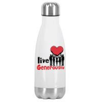 Live Generously Stainless Steel Insulated Water Bottle