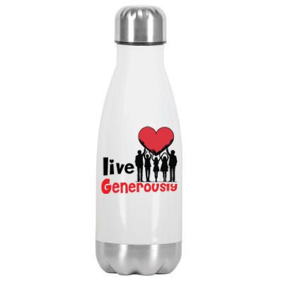 Live Generously Stainless Steel Insulated Water Bottle