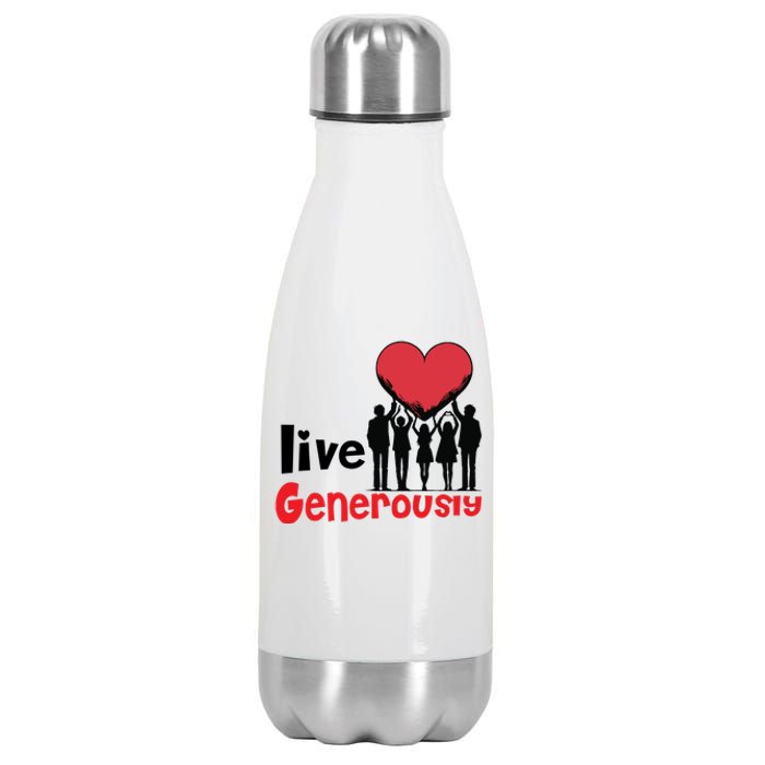 Live Generously Stainless Steel Insulated Water Bottle