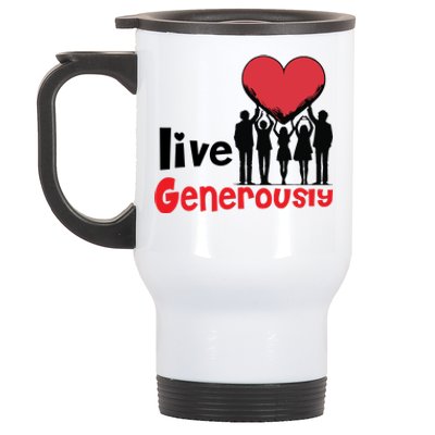 Live Generously Stainless Steel Travel Mug