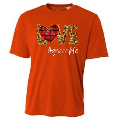 Love Granny Life Leopard Funny Mother Day Gift Meaningful Gift Cooling Performance Crew T-Shirt