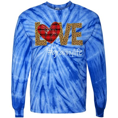 Love Granny Life Leopard Funny Mother Day Gift Meaningful Gift Tie-Dye Long Sleeve Shirt