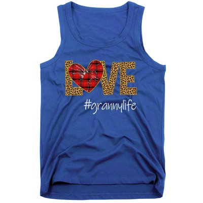 Love Granny Life Leopard Funny Mother Day Gift Meaningful Gift Tank Top