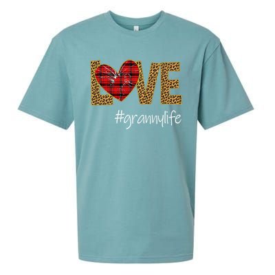 Love Granny Life Leopard Funny Mother Day Gift Meaningful Gift Sueded Cloud Jersey T-Shirt