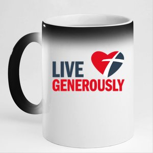 Living Generously 11oz Black Color Changing Mug