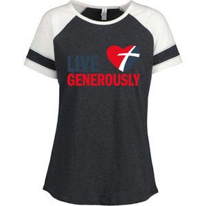 Living Generously Enza Ladies Jersey Colorblock Tee