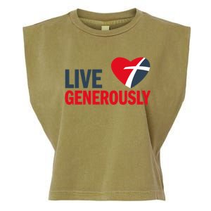 Living Generously Garment-Dyed Women's Muscle Tee