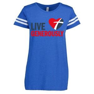 Living Generously Enza Ladies Jersey Football T-Shirt