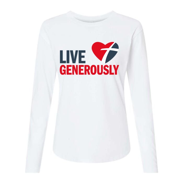 Living Generously Womens Cotton Relaxed Long Sleeve T-Shirt