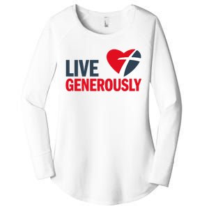 Living Generously Women's Perfect Tri Tunic Long Sleeve Shirt