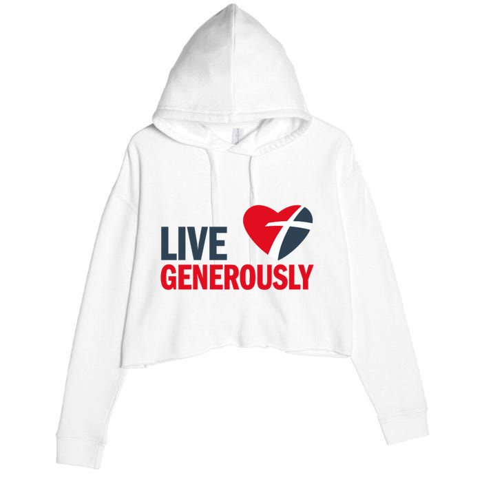 Living Generously Crop Fleece Hoodie