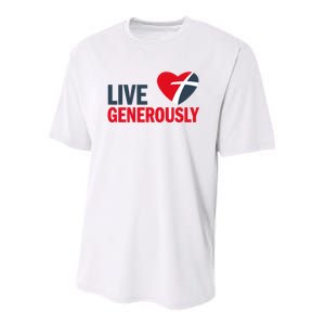 Living Generously Youth Performance Sprint T-Shirt