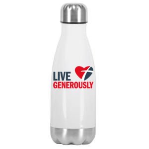 Living Generously Stainless Steel Insulated Water Bottle