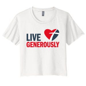 Living Generously Women's Crop Top Tee