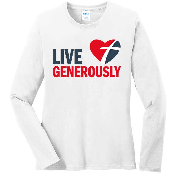 Living Generously Ladies Long Sleeve Shirt