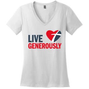 Living Generously Women's V-Neck T-Shirt