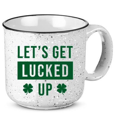 Lets Get Lucked Up Funny Irish St Patricks Day 15oz Campfire Ceramic Mug