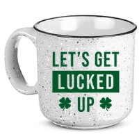 Lets Get Lucked Up Funny Irish St Patricks Day 15oz Campfire Ceramic Mug