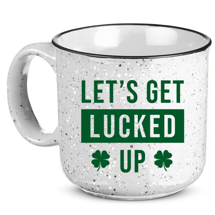 Lets Get Lucked Up Funny Irish St Patricks Day 15oz Campfire Ceramic Mug