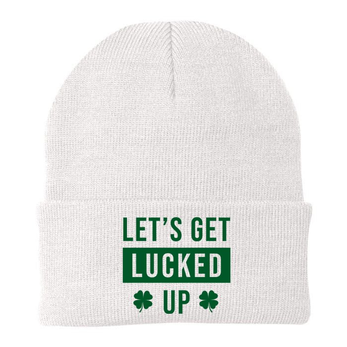 Lets Get Lucked Up Funny Irish St Patricks Day Knit Cap Winter Beanie