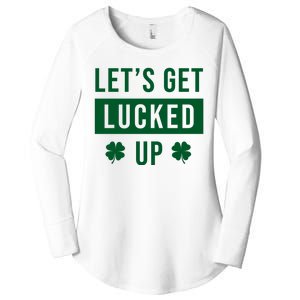 Lets Get Lucked Up Funny Irish St Patricks Day Women's Perfect Tri Tunic Long Sleeve Shirt