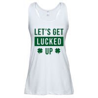 Lets Get Lucked Up Funny Irish St Patricks Day Ladies Essential Flowy Tank