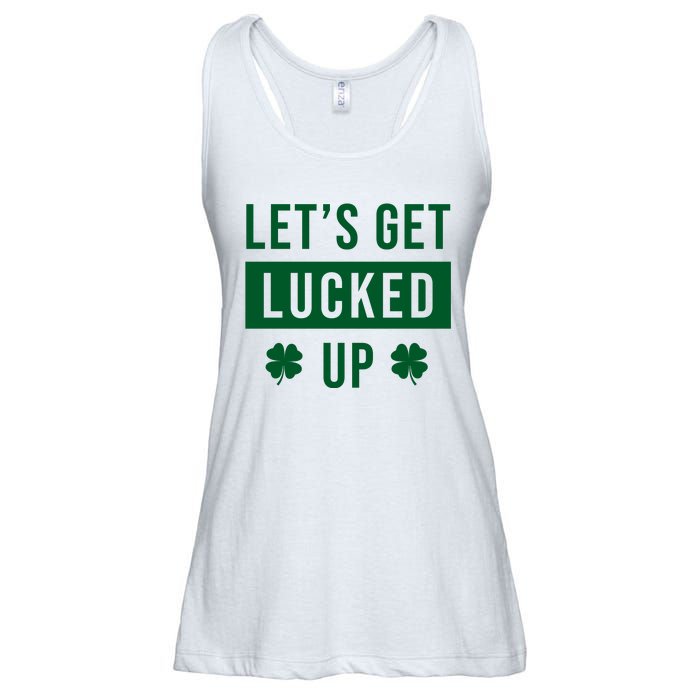 Lets Get Lucked Up Funny Irish St Patricks Day Ladies Essential Flowy Tank