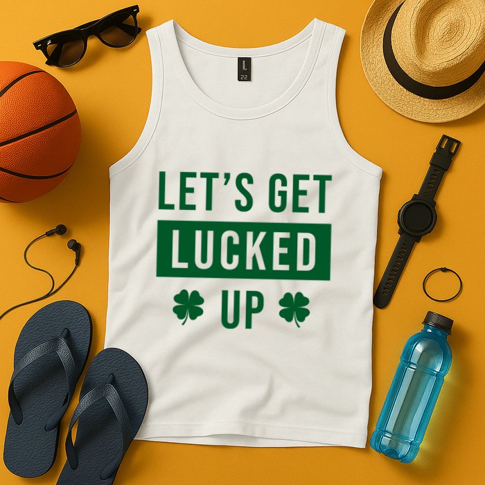 Lets Get Lucked Up Funny Irish St Patricks Day Tank Top