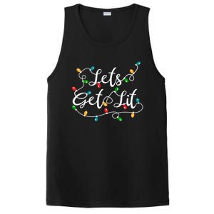 LetS Get Lit Funny Xmas Holidays Christmas Cute Gift PosiCharge Competitor Tank